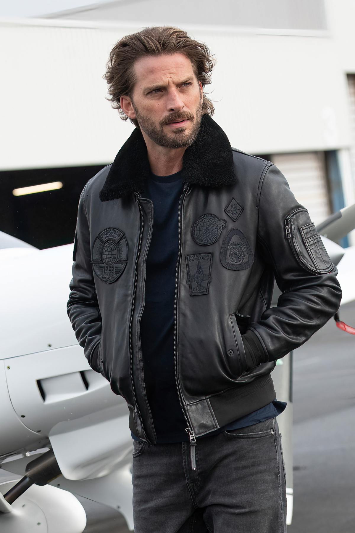 Chaqueta Hombre Patrouille De France LEGION ALPHA BLACK — vista 2