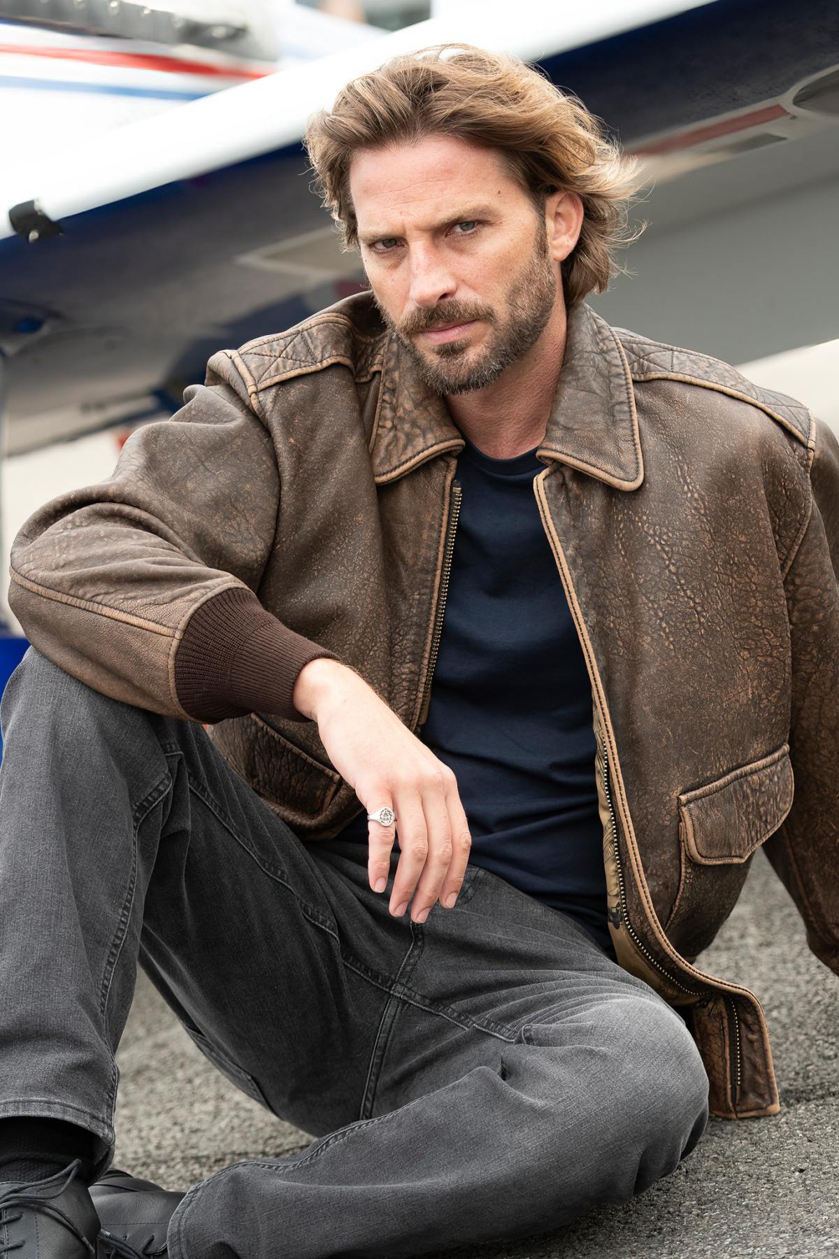 Chaqueta Hombre Cooper Original 50 MISSION WWII SHEEPSKIN A-2 — vista 4