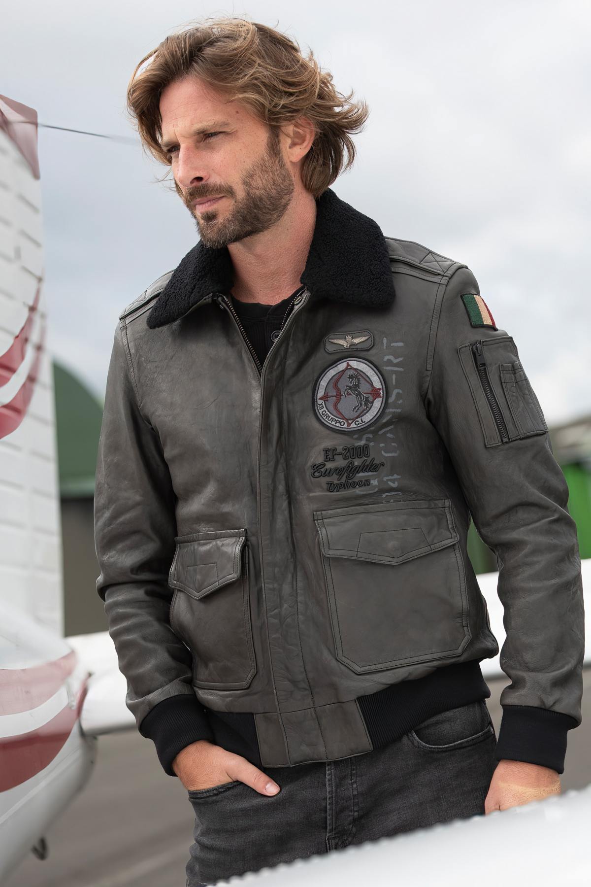 Giacche Uomo Aeronautica Militare PN953PL147 00010 ANTRACITE — vista 4
