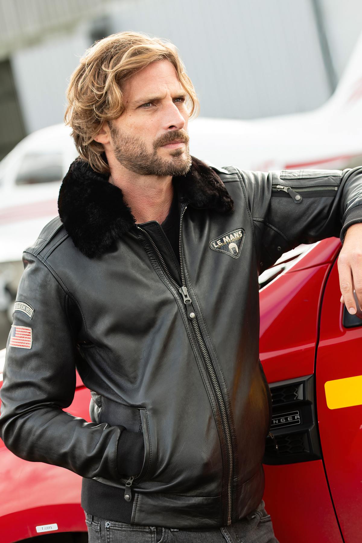 Blouson Homme Steve Mcqueen JOHN SHEEP STEVE MCQUEEN CROWN NOIR — vue 6