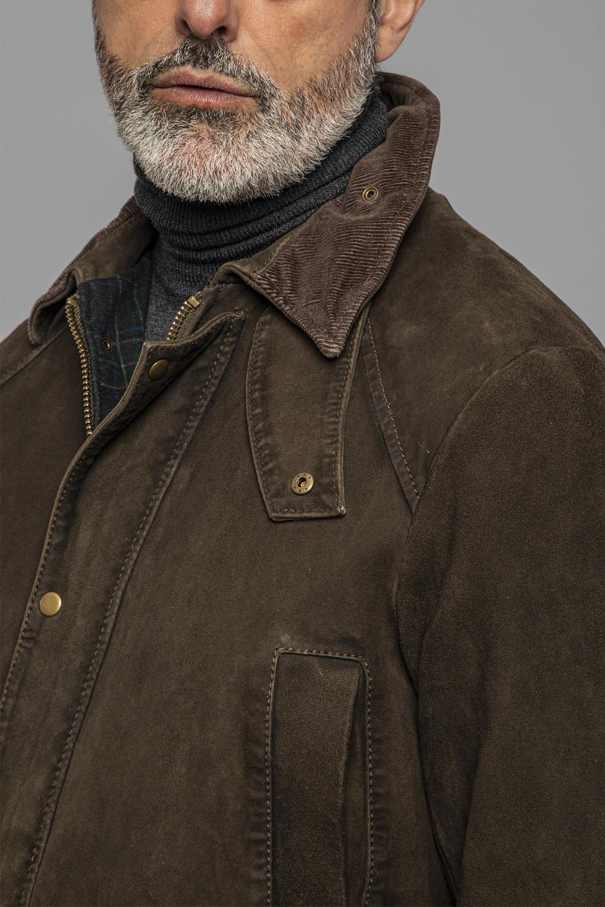 Herren Jacke The Jack Leathers BALMORAL BURNED SUEDE 2 SOTTOBOSCO — Ansicht 8