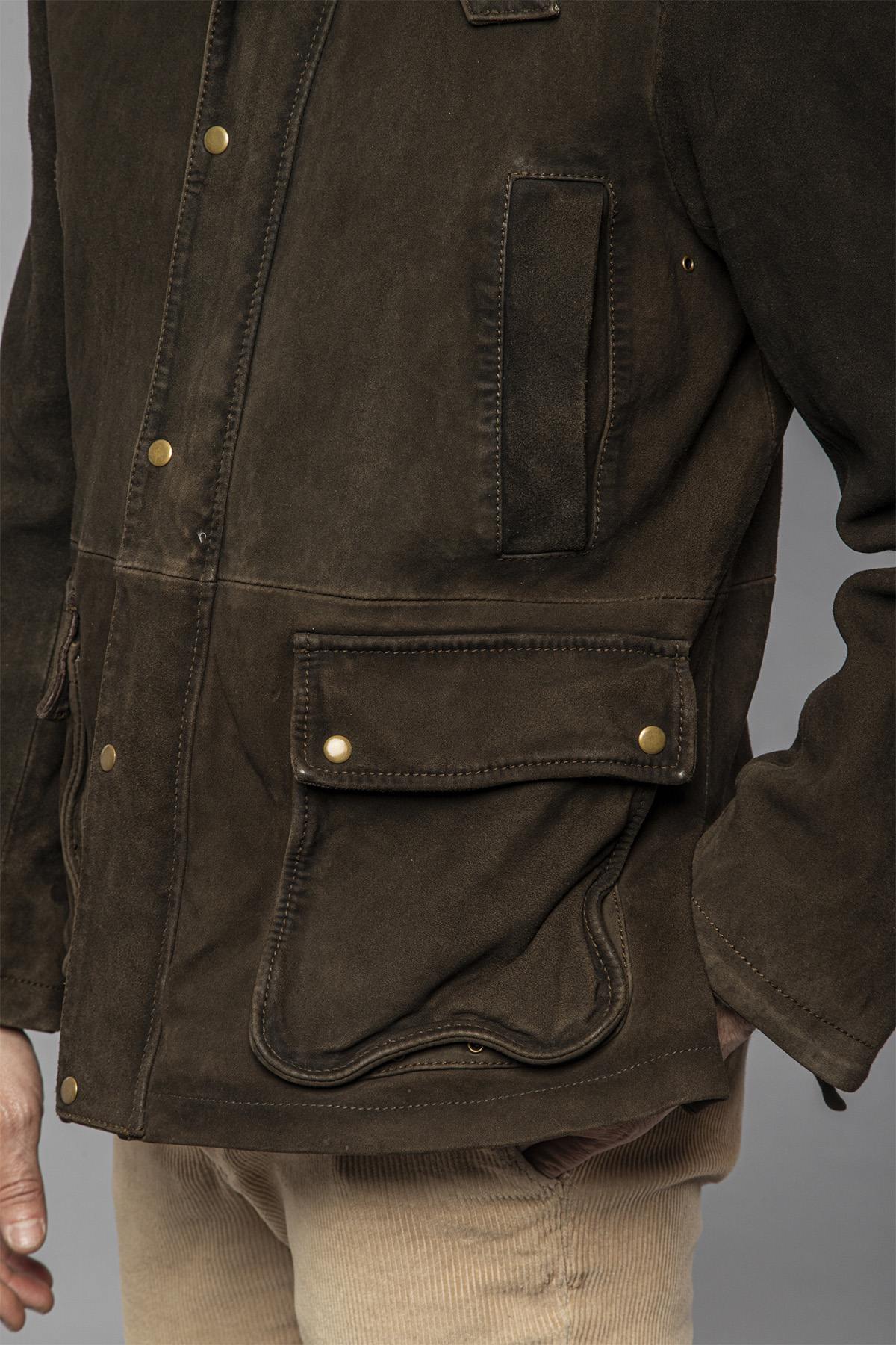 Herren Jacke The Jack Leathers BALMORAL BURNED SUEDE 2 SOTTOBOSCO — Ansicht 9