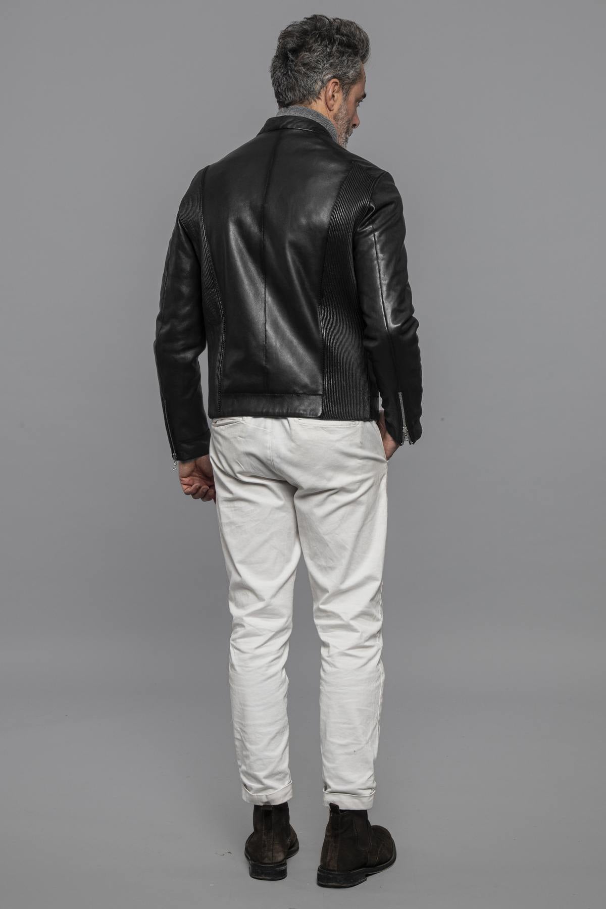 Blouson Homme The Jack Leathers BACKWARDS REVERSIBLE PLONGE BLACK — vue 5