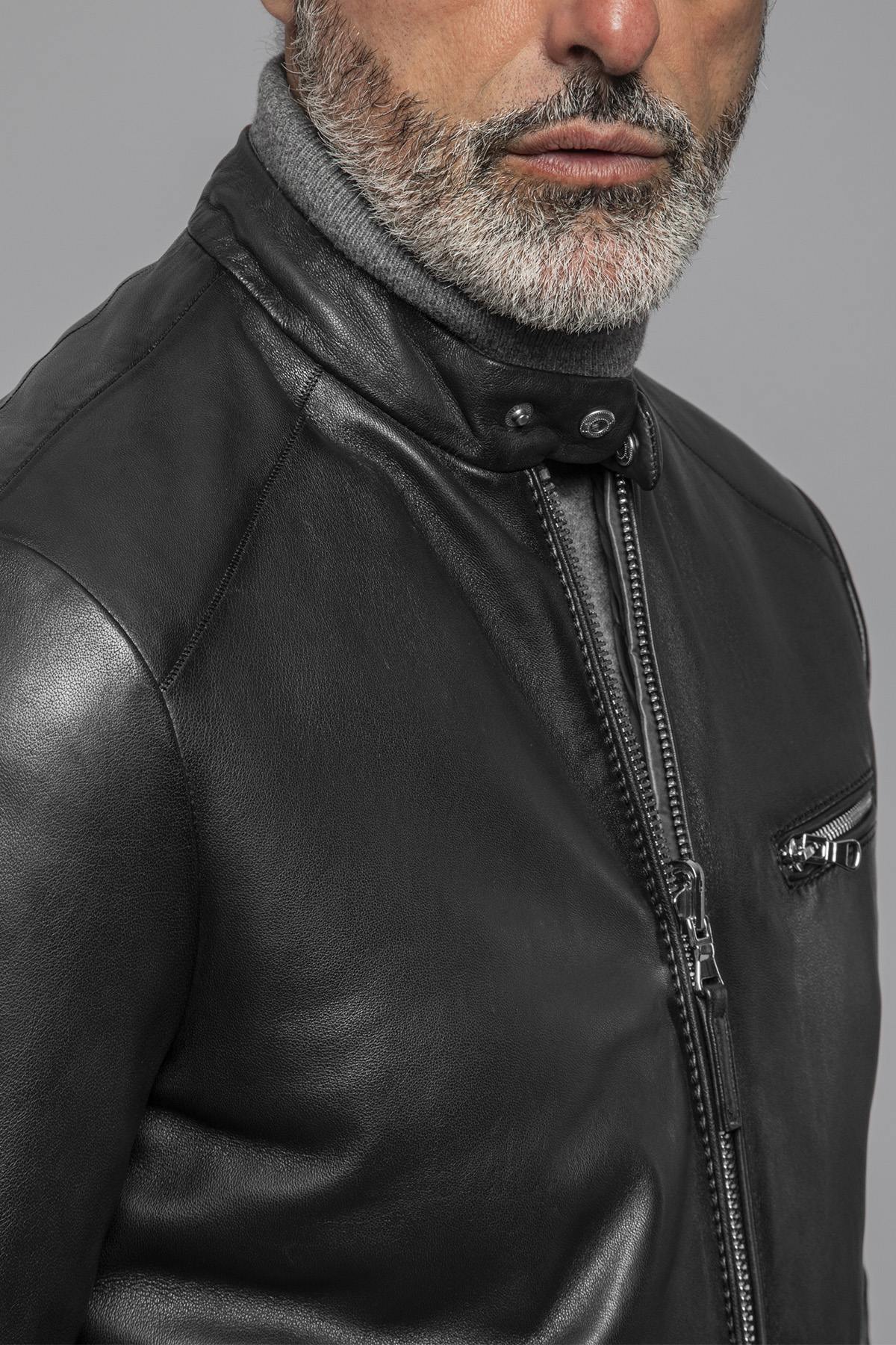 Blouson Homme The Jack Leathers BACKWARDS REVERSIBLE PLONGE BLACK — vue 7