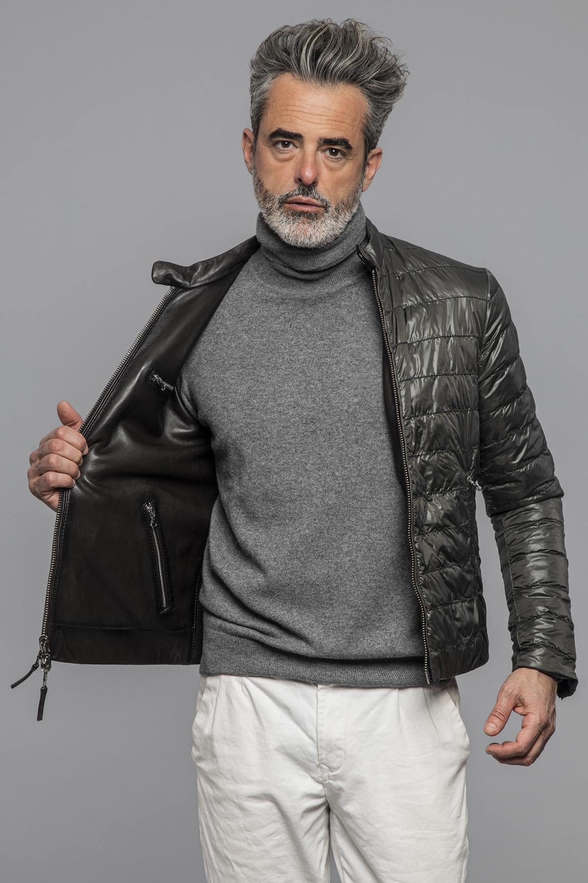 Blouson Homme The Jack Leathers BACKWARDS REVERSIBLE PLONGE BLACK — vue 2