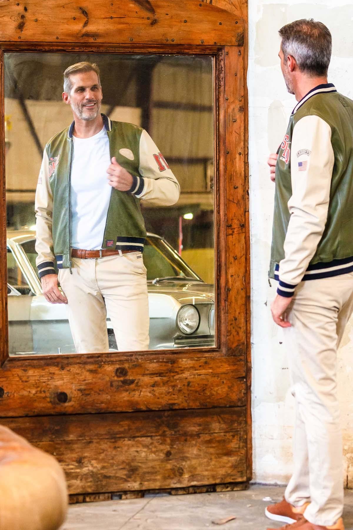 Blouson Homme Steve Mcqueen COOLER KING STEVE MCQUEEN LIGHT KAKI — vue 1