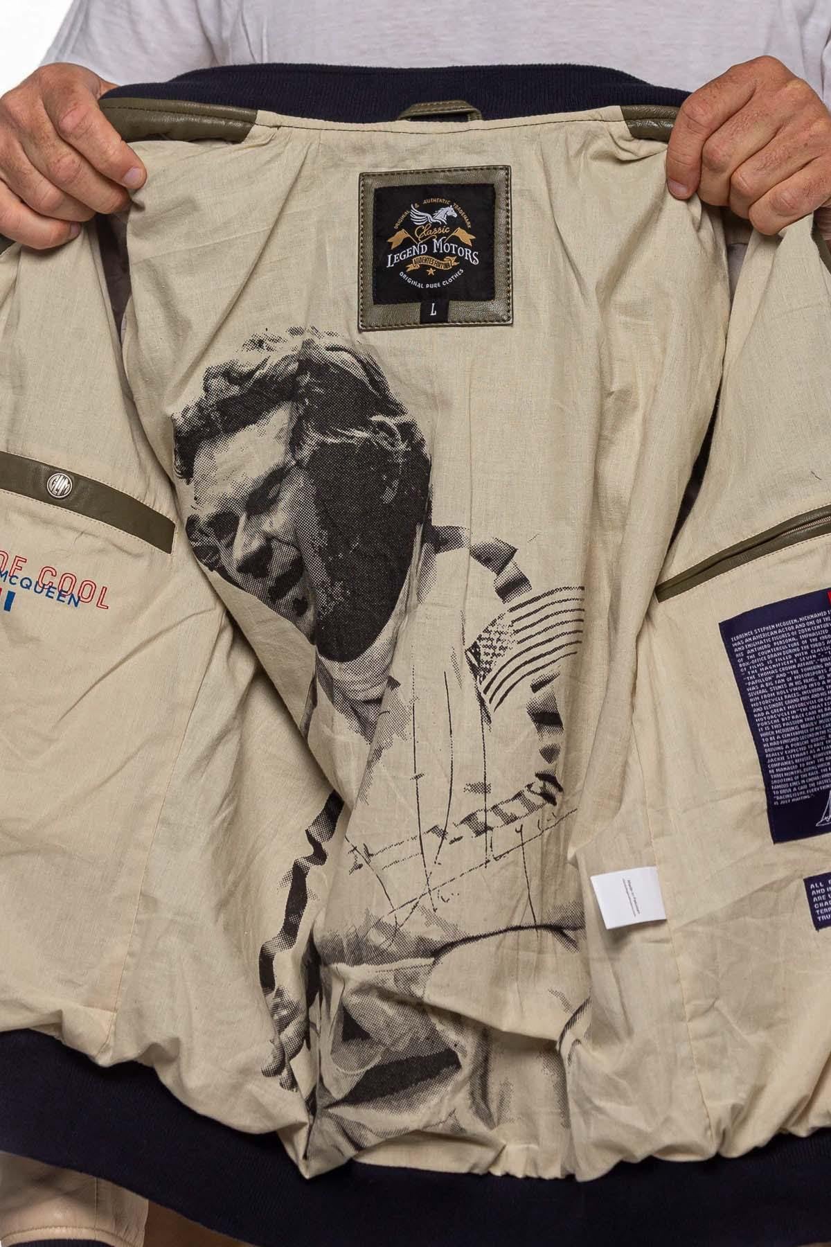 Blouson Homme Steve Mcqueen COOLER KING STEVE MCQUEEN LIGHT KAKI — vue 4