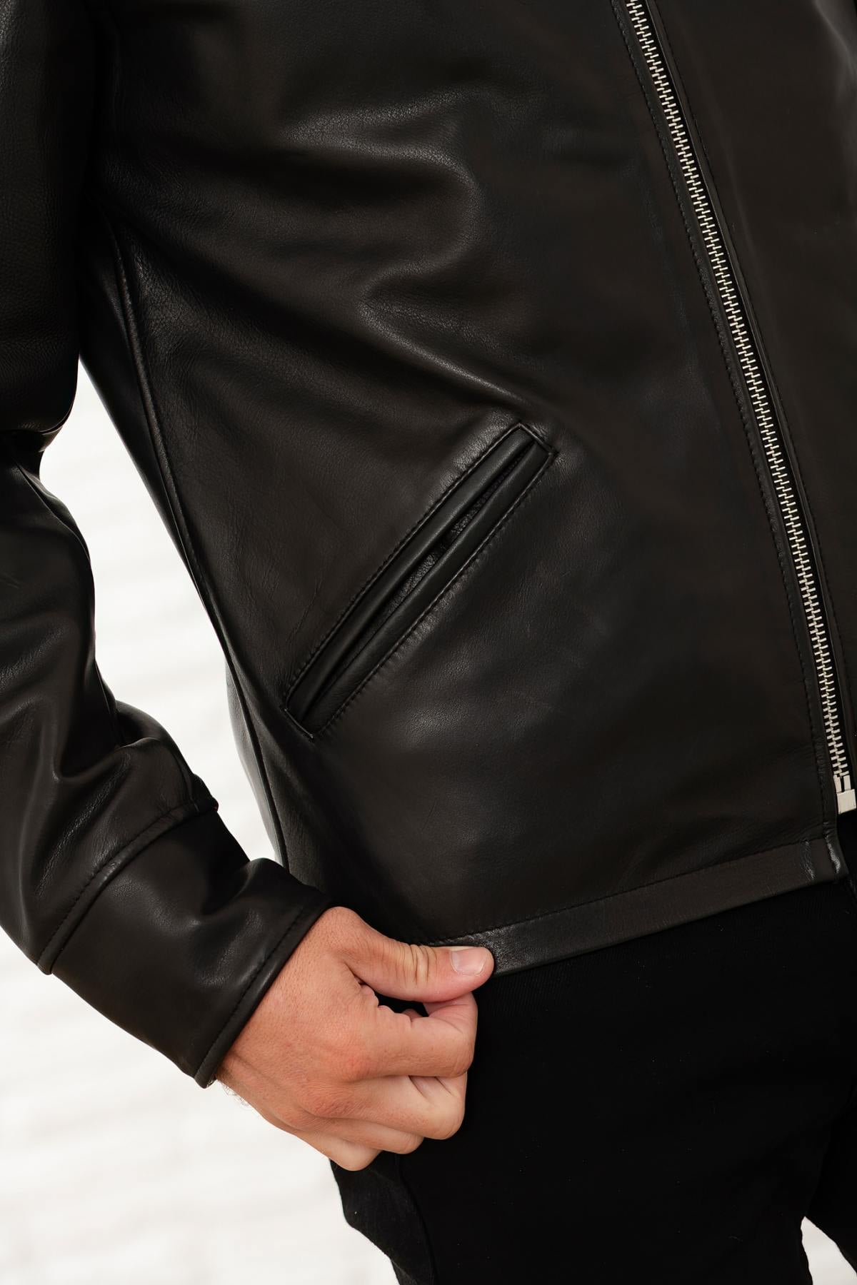 Giacche Uomo Schott LC9521D BLACK — vista 9