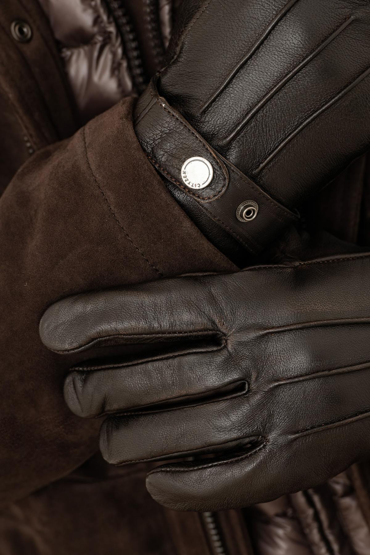 Guantes Hombre Cityzen LEDUC BROWN  — vista 2