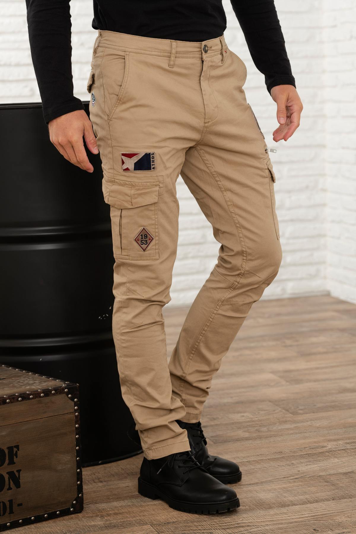 Pantaloni Uomo Patrouille De France AIX VISION BEIGE — vista 3