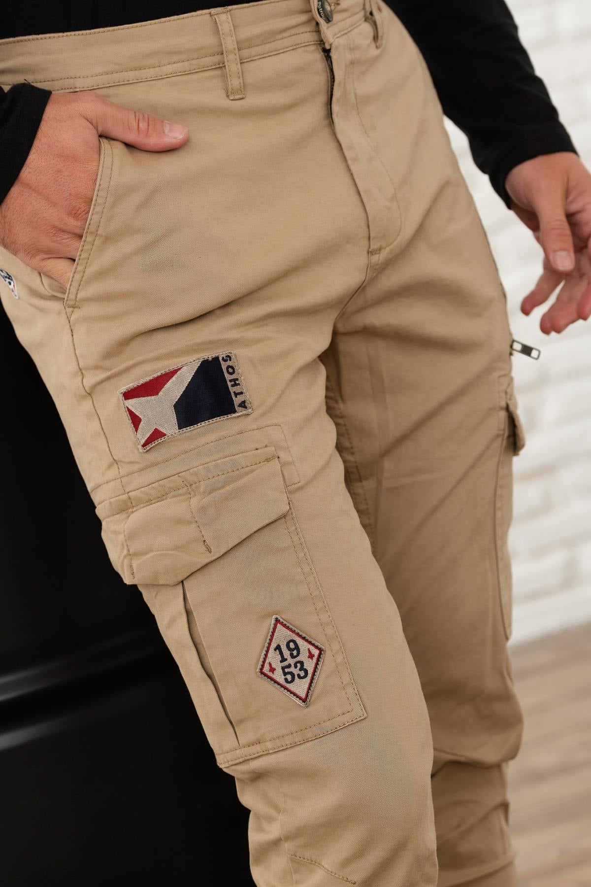 Pantaloni Uomo Patrouille De France AIX VISION BEIGE — vista 6