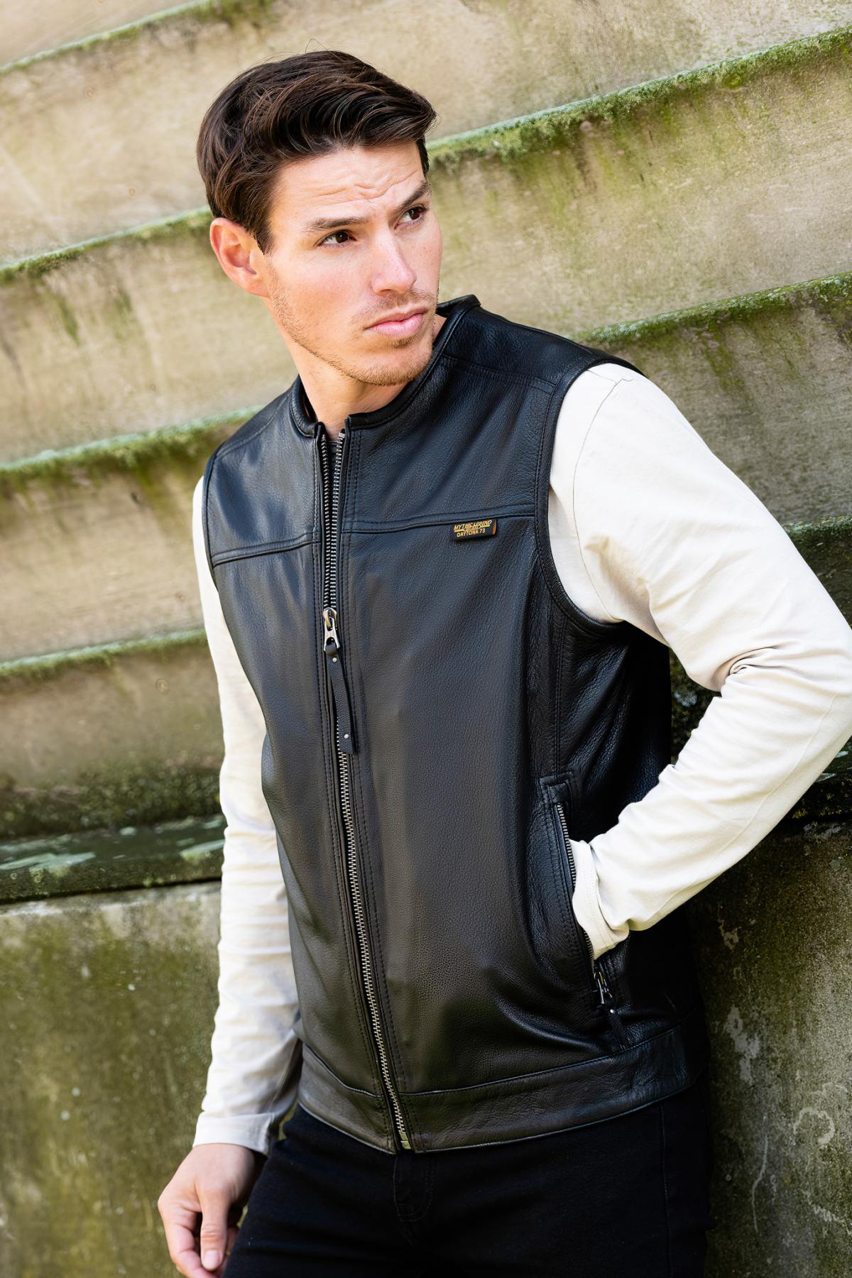 Gilet Uomo Daytona WEST ROAD GOAT DEER BLACK  — vista 4