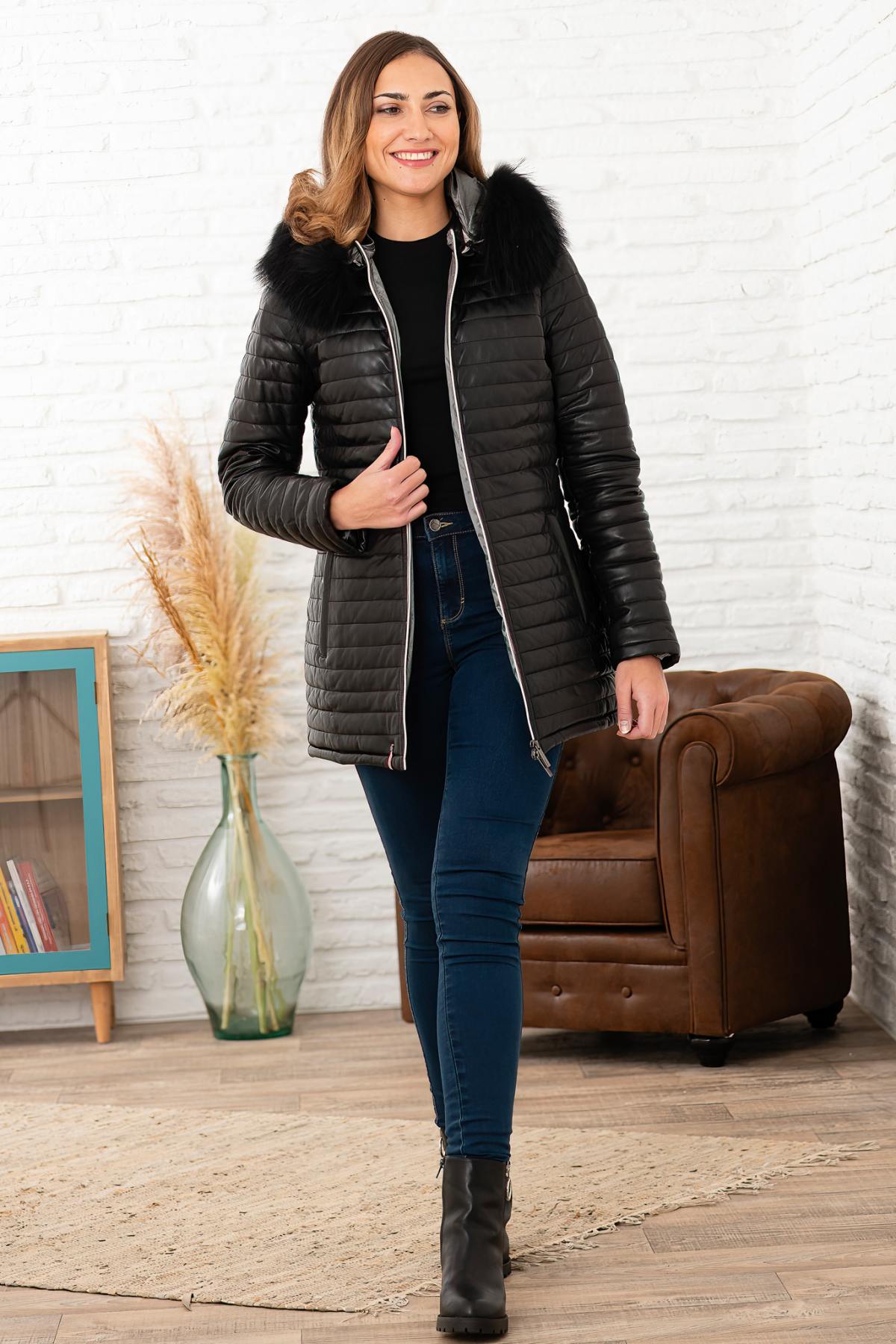 Veste Femme Oakwood BRIDGET NOIR 501 — vue 3