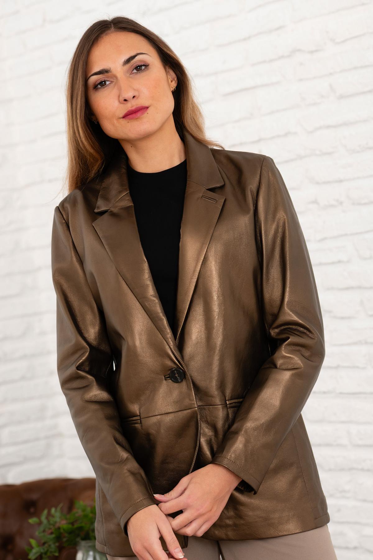 Veste Femme Oakwood MEG METAL GOLD 501 — vue 5