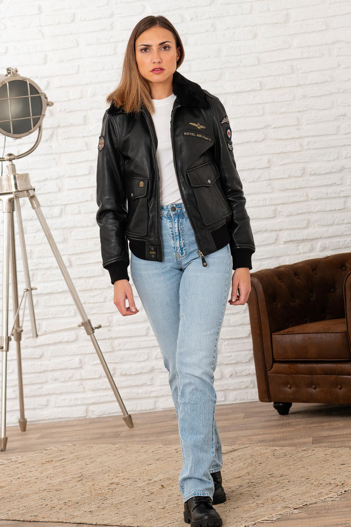 Damen Jacke Royal Air Force MOLLY NOIR — Ansicht 3