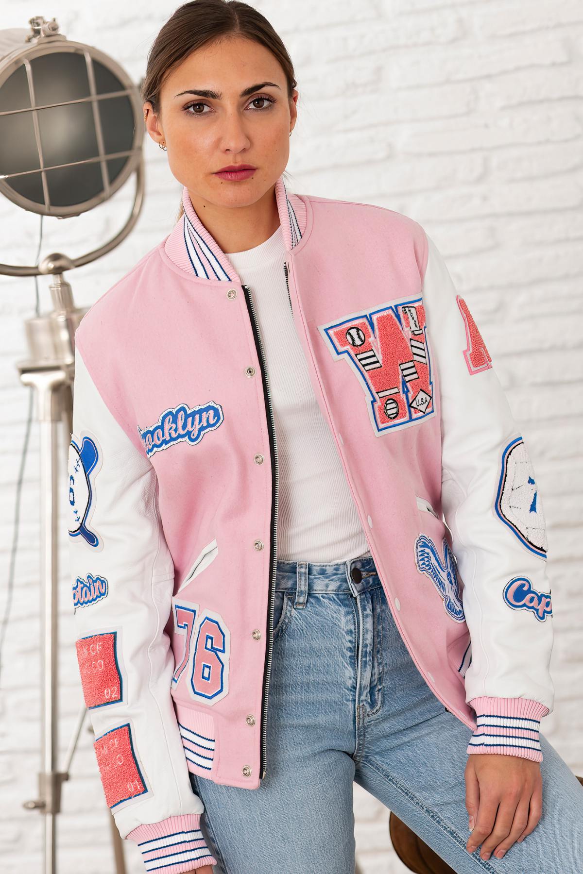 Blouson Femme American College AC-08 PINK — vue 2