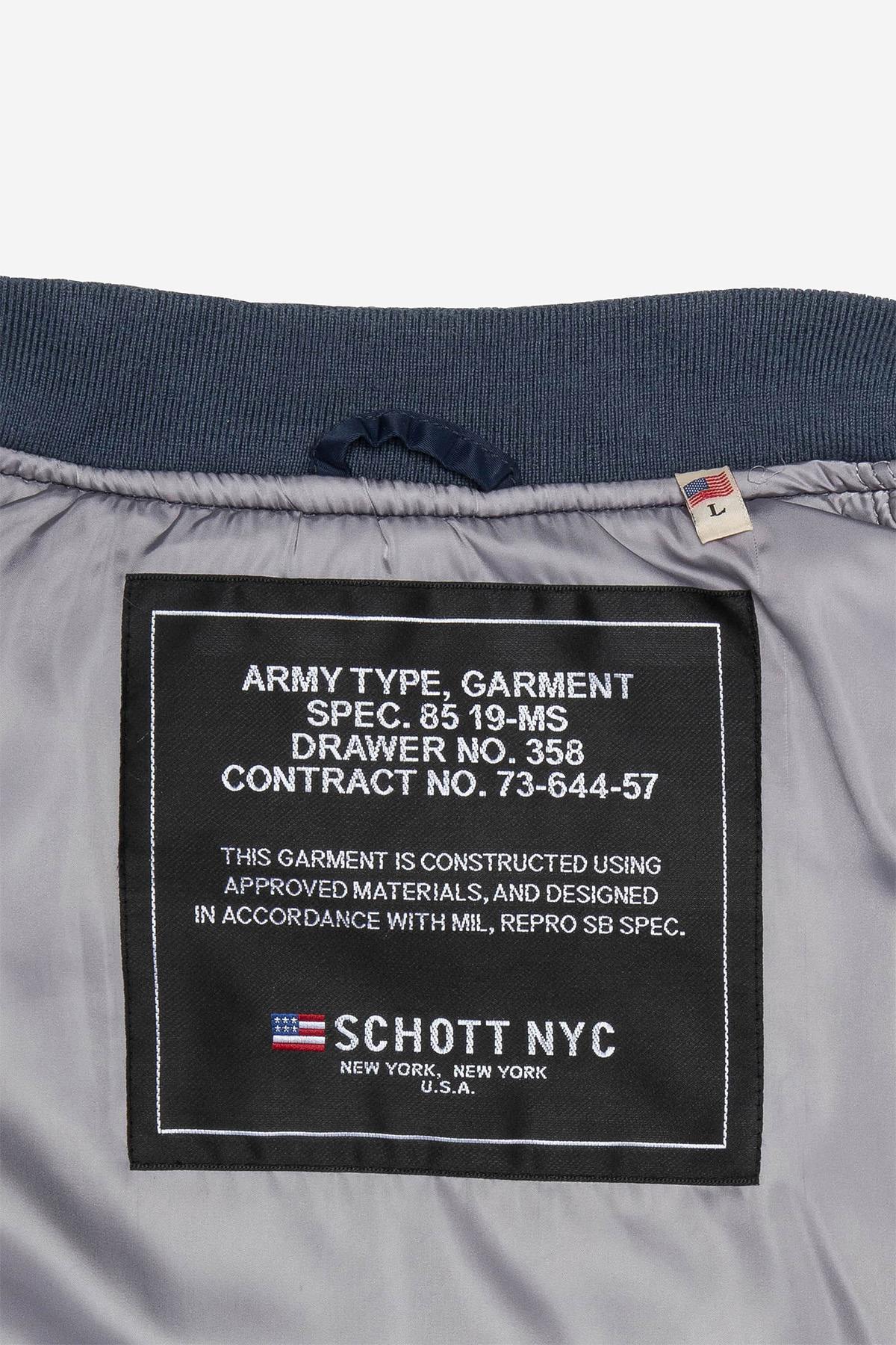 Blouson Homme Schott MACAMPSRS DARK NAVY — vue 7