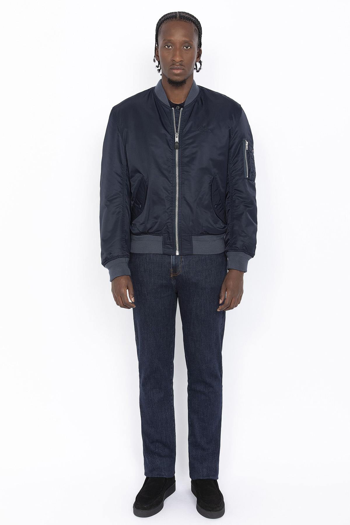 Blouson Homme Schott MACAMPSRS DARK NAVY — vue 9