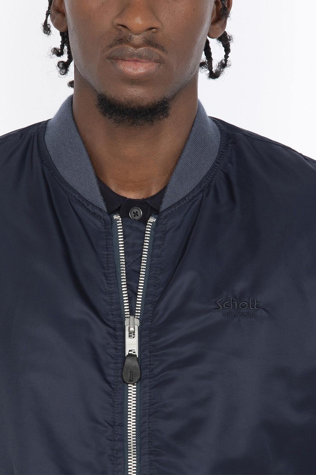 Blouson Homme Schott MACAMPSRS DARK NAVY — vue 8