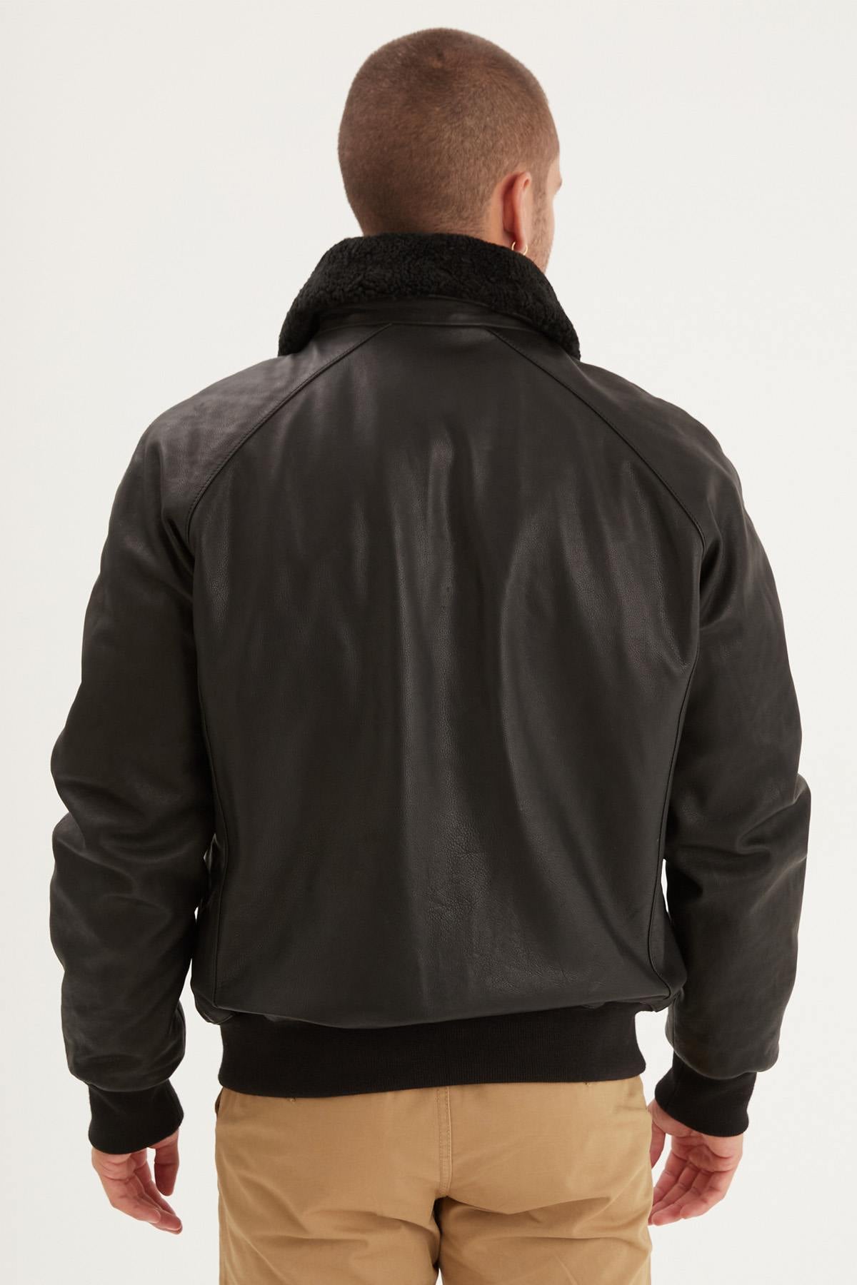 Blouson Homme Daytona JOHNSON + FUR COW MALIBU BLACK — vue 5
