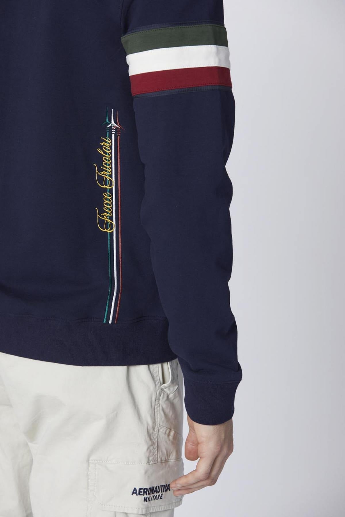 Jersey/sudadera Hombre Aeronautica Militare FE1871F439 08380 DARK BLU — vista 3