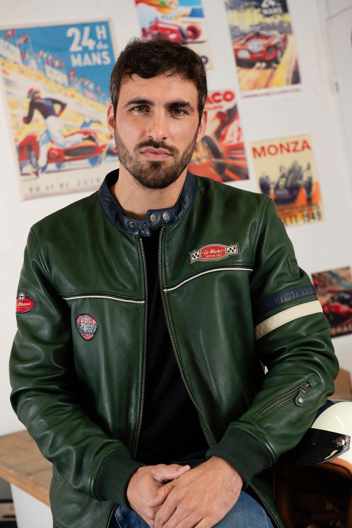 Chaqueta Hombre 24h Le Mans MILES SHEEP CROWN GREEN / NAVY — vista 6