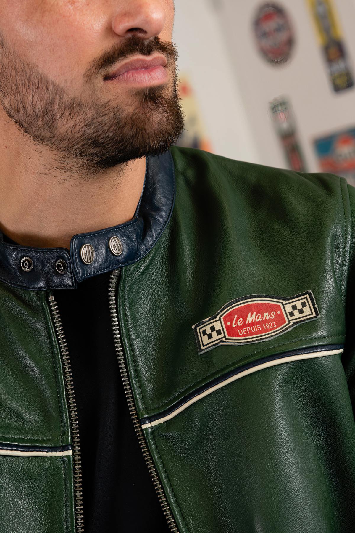 Chaqueta Hombre 24h Le Mans MILES SHEEP CROWN GREEN / NAVY — vista 4
