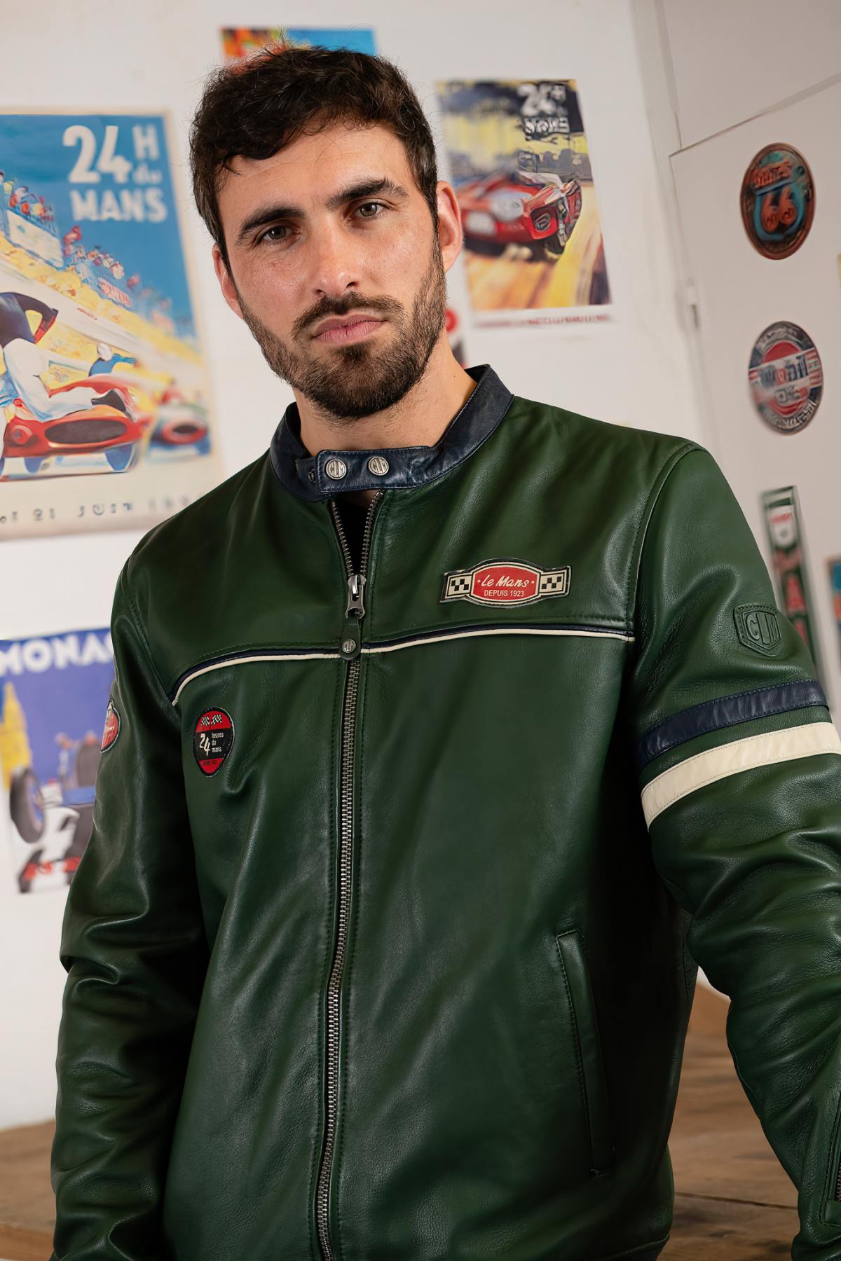 Chaqueta Hombre 24h Le Mans MILES SHEEP CROWN GREEN / NAVY — vista 3