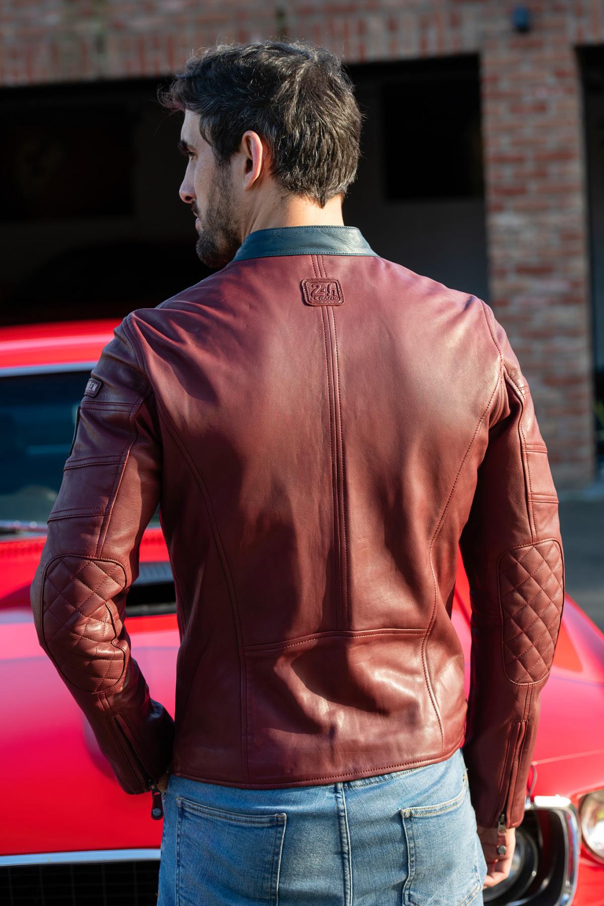 Herren Jacke Steve Mcqueen GUS5 DARK RED — Ansicht 4