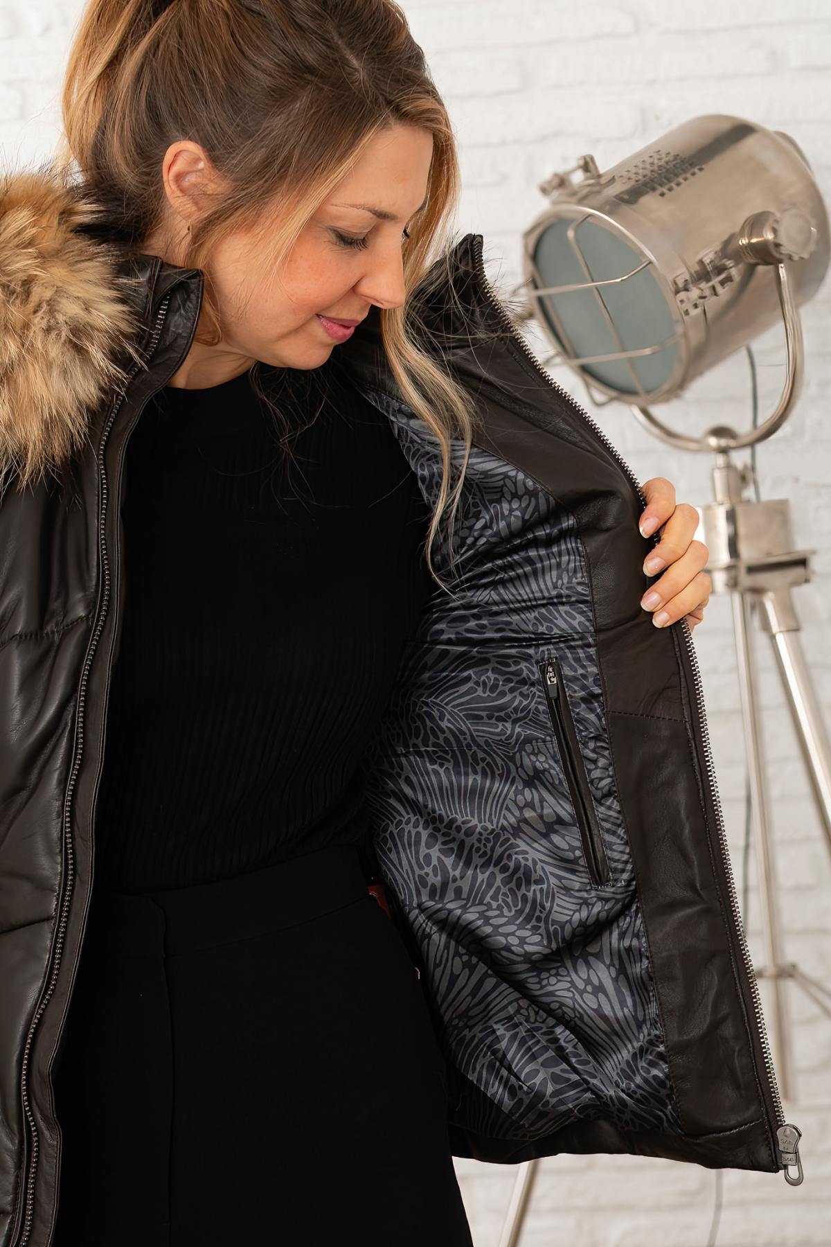 Blouson Femme Rose Garden NAGEL FUR BROWN — vue 7