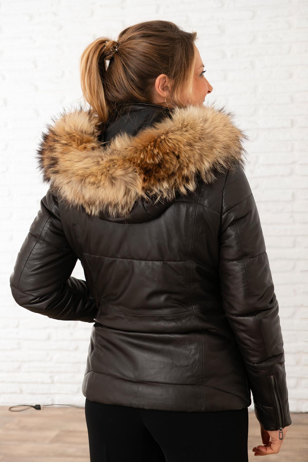 Blouson Femme Rose Garden NAGEL FUR BROWN — vue 3