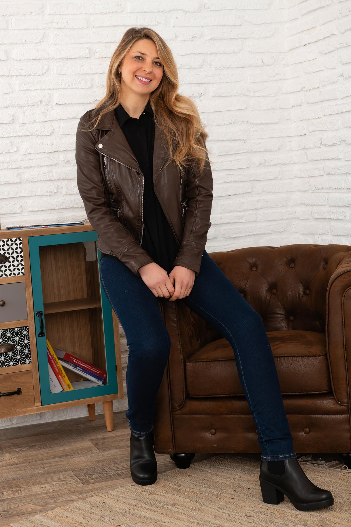 Blouson Femme Oakwood CAMERA CHOCO 505 — vue 3