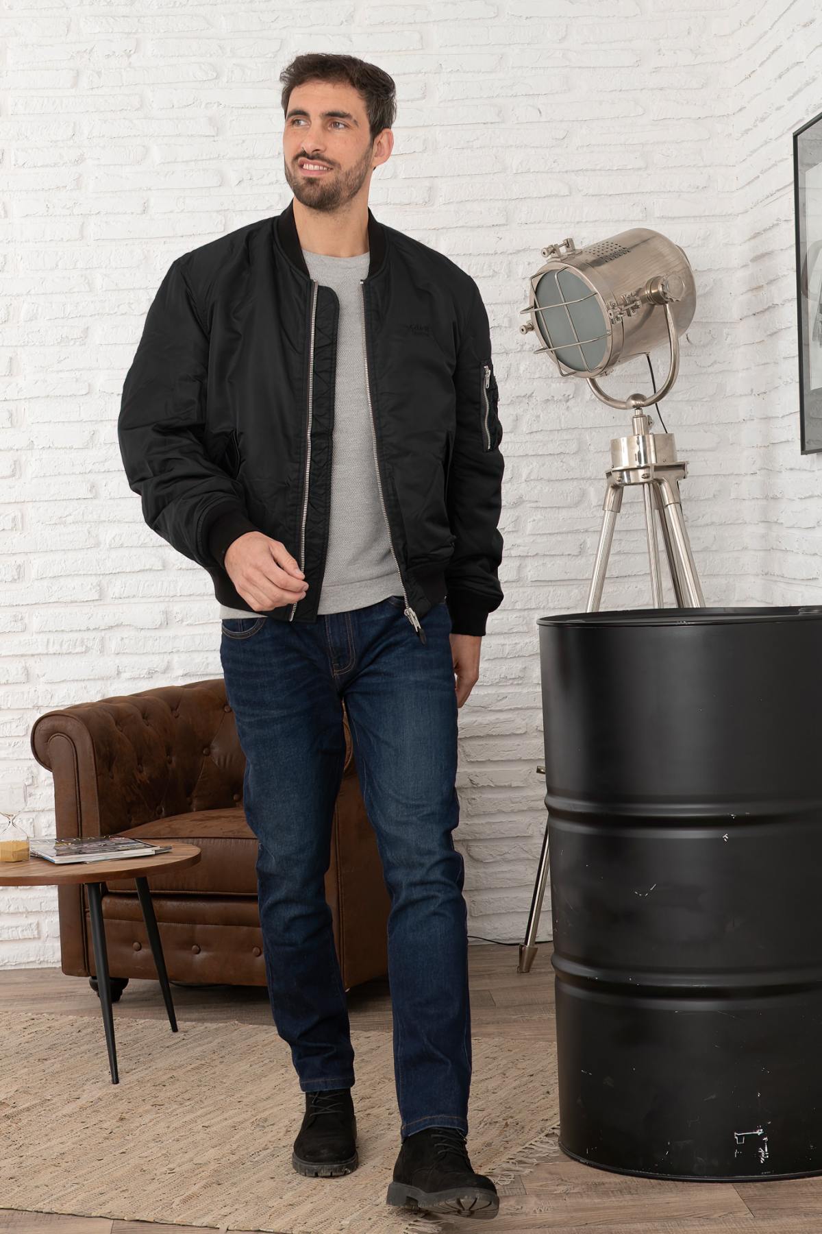 Chaqueta Hombre Schott MACAMPSRS BLACK — vista 5