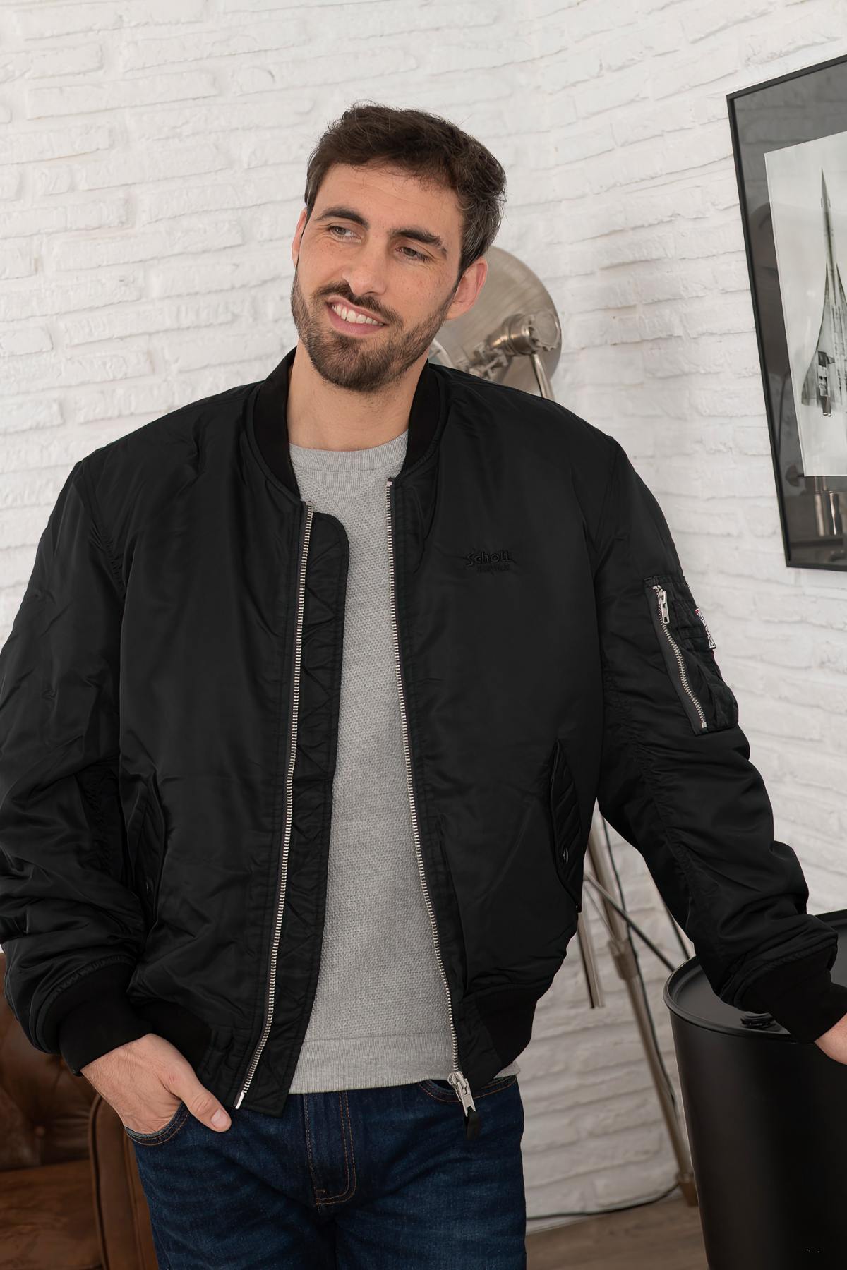 Chaqueta Hombre Schott MACAMPSRS BLACK — vista 11