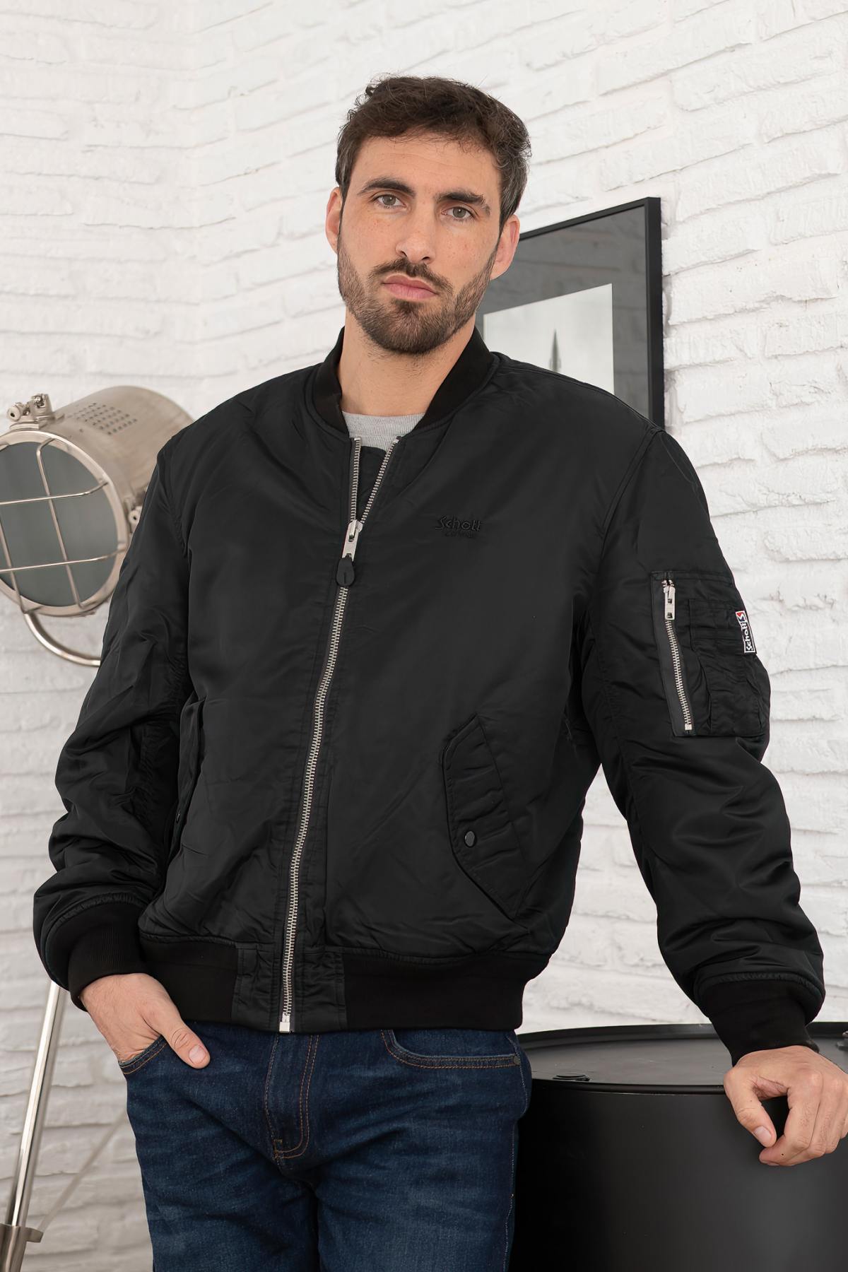 Chaqueta Hombre Schott MACAMPSRS BLACK — vista 1