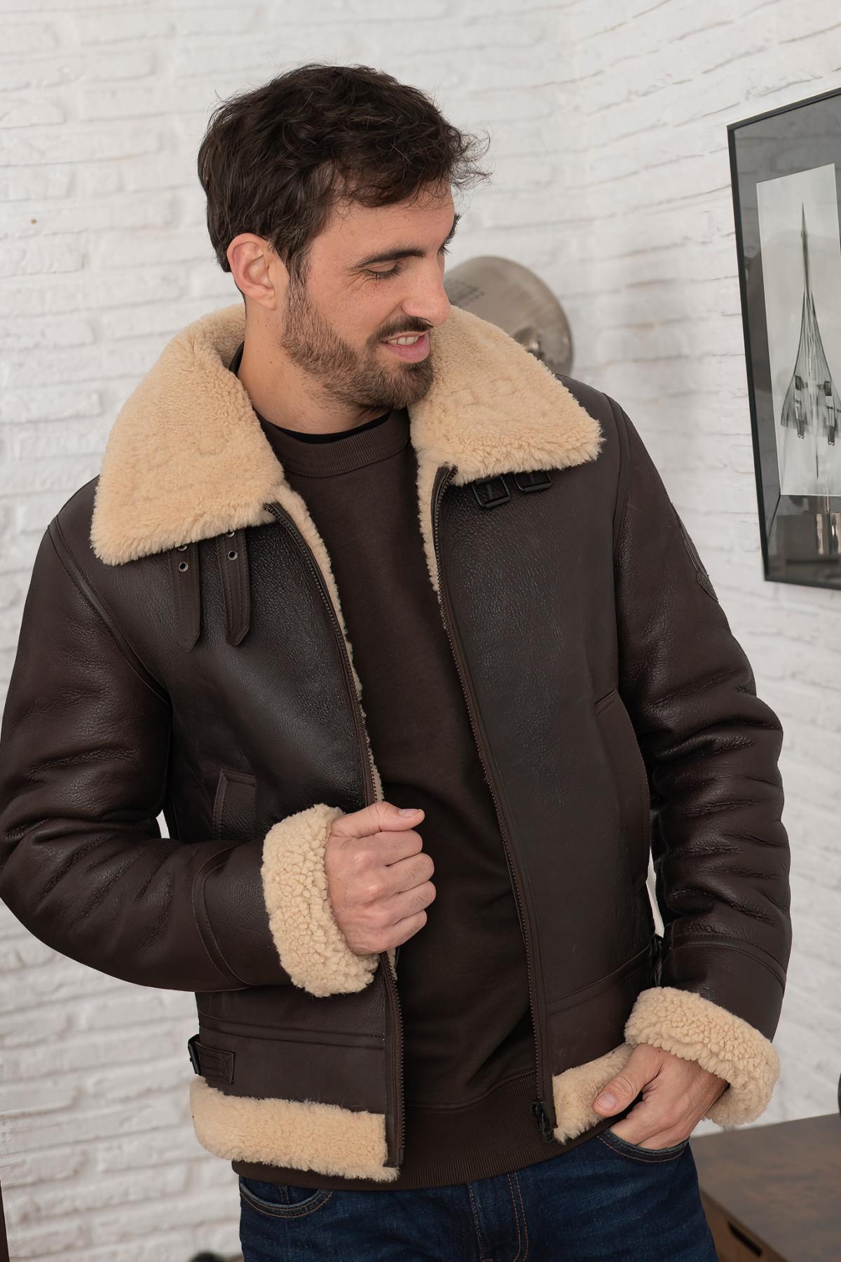 Blouson Homme Redskins LEGEND QUEENSTOWN BROWN BEIGE — vue 2