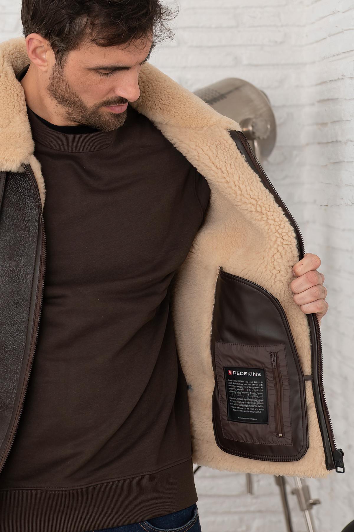 Blouson Homme Redskins LEGEND QUEENSTOWN BROWN BEIGE — vue 5