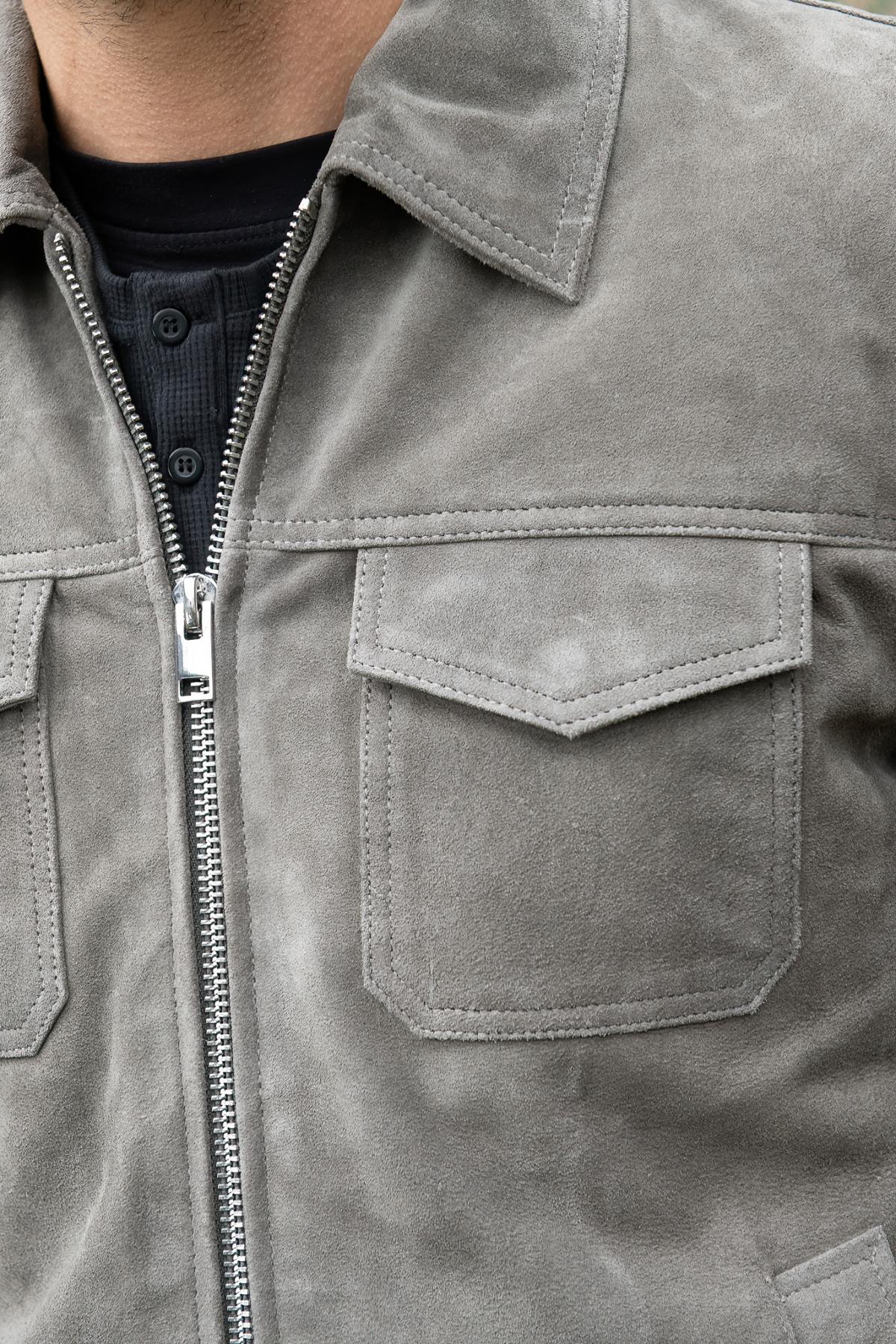 Giacche Uomo Serge Pariente CREED SUEDE ANTHRACITE — vista 2