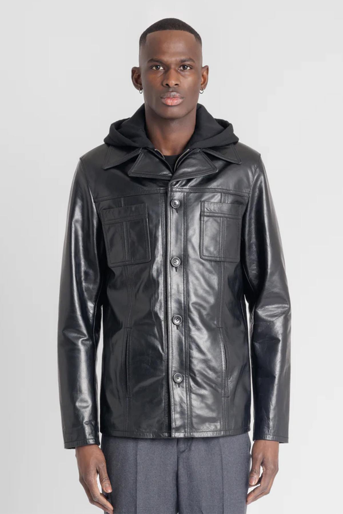 Chaqueta Hombre Serge Pariente TAGGART HOOD BUFFLE BLACK — vista 8