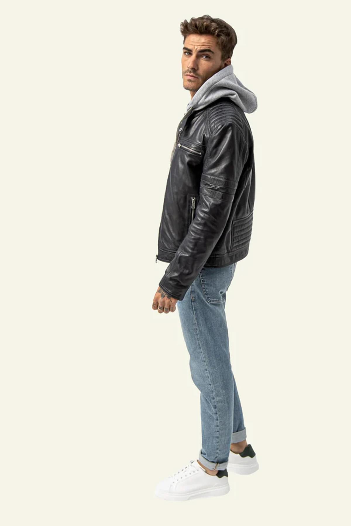 Giacche Uomo Serge Pariente ROAD HOOD NAVY — vista 5