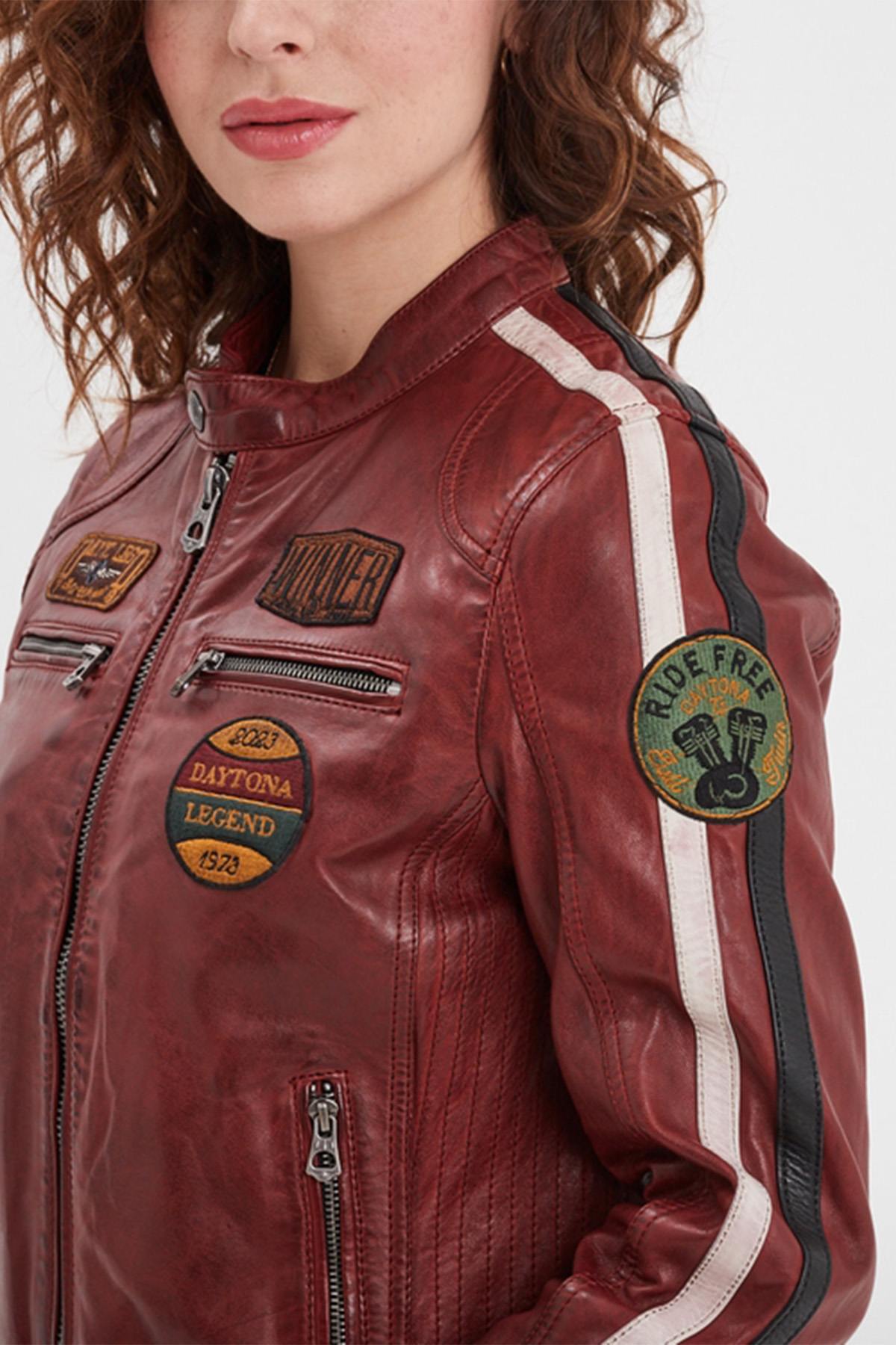 Damen Jacke Rose Garden WARTBURGY SHEEP ATLAS VEG SYRAH — Ansicht 4