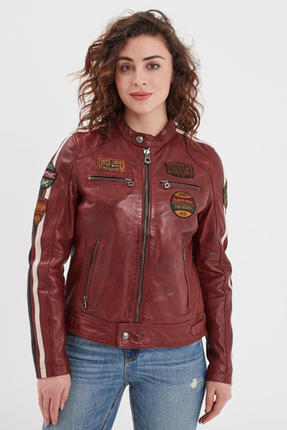 Damen Jacke Rose Garden WARTBURGY SHEEP ATLAS VEG SYRAH — Ansicht 1
