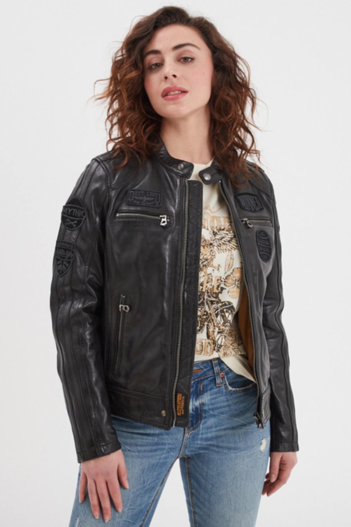 Damen Jacke Rose Garden WARTBURGY SHEEP ATLAS VEG BLACK — Ansicht 1