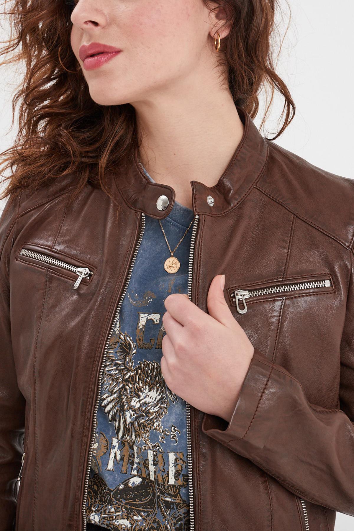 Blouson Femme Rose Garden JOLYA LAMB VITA BISON — vue 7