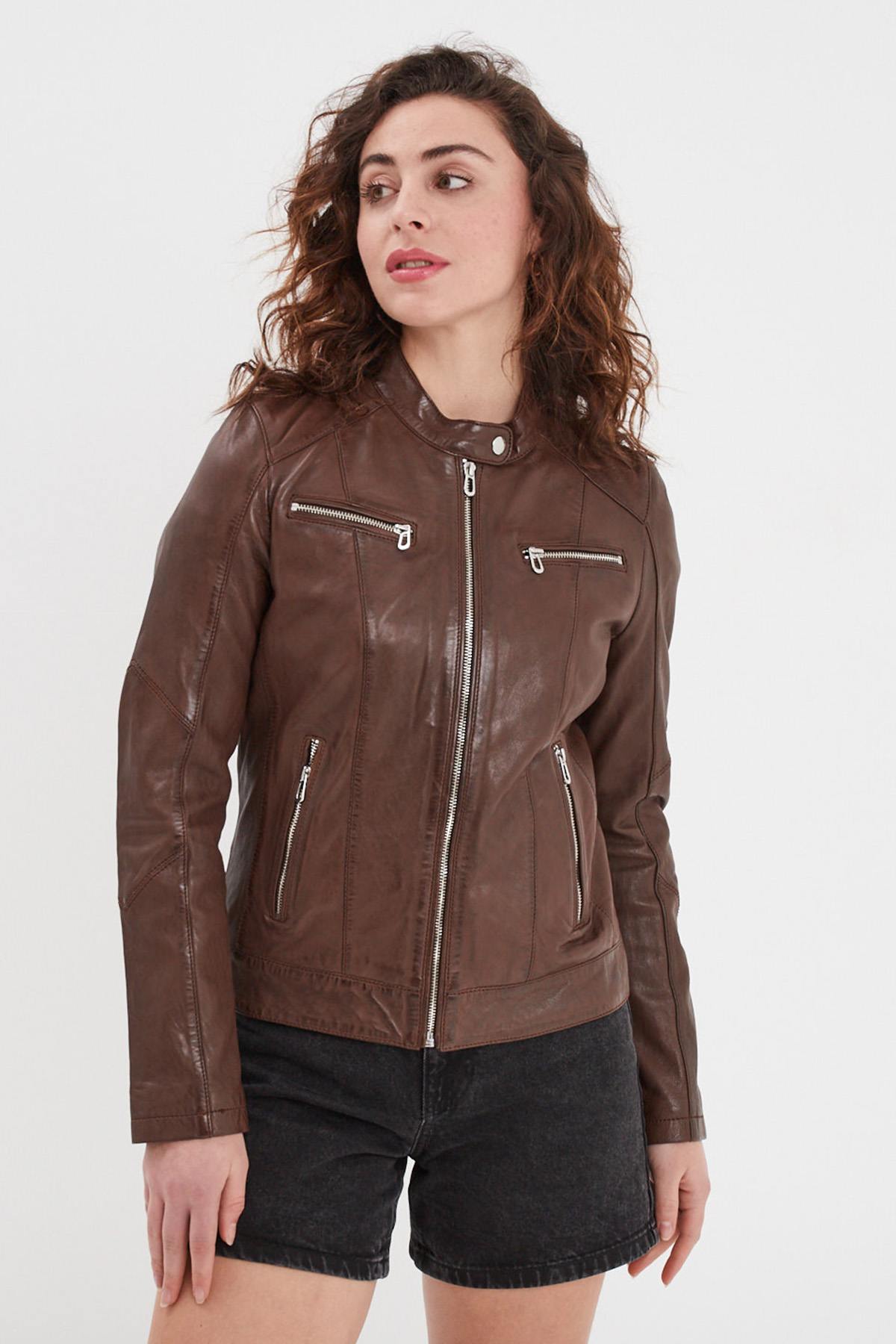 Blouson Femme Rose Garden JOLYA LAMB VITA BISON — vue 6