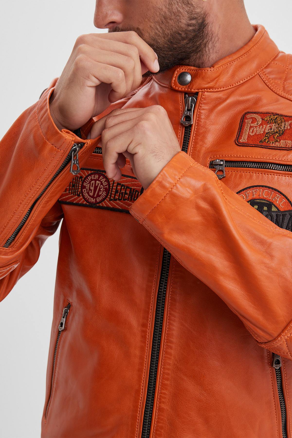 Blouson Homme Daytona WALKOR SHEEP ATLAS VEG BURNT ORANGE — vue 11