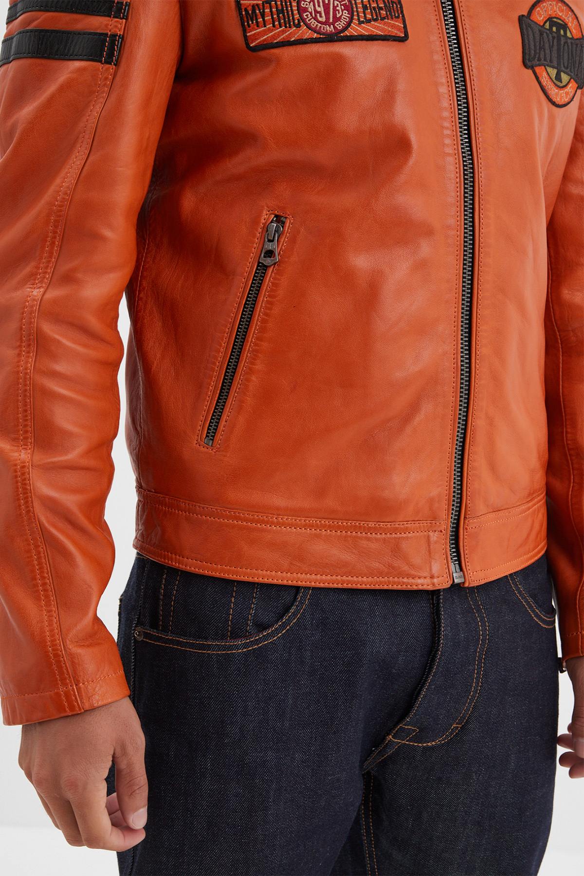 Blouson Homme Daytona WALKOR SHEEP ATLAS VEG BURNT ORANGE — vue 13