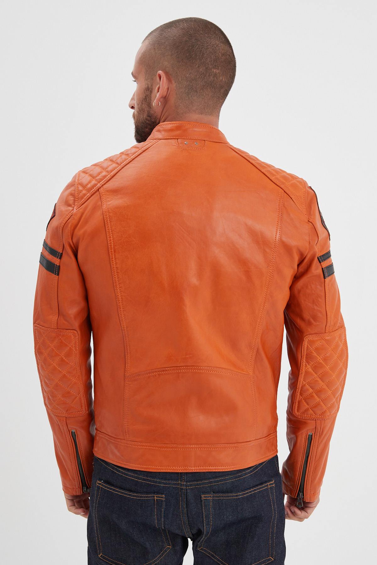 Blouson Homme Daytona WALKOR SHEEP ATLAS VEG BURNT ORANGE — vue 3