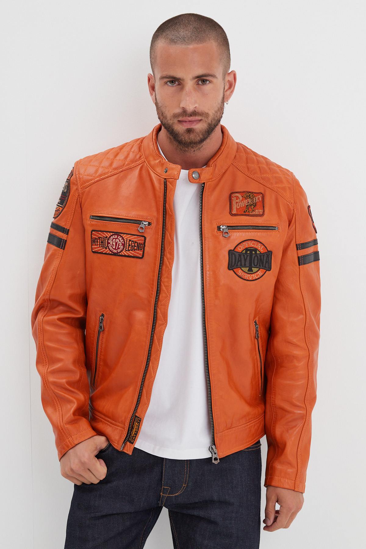 Blouson Homme Daytona WALKOR SHEEP ATLAS VEG BURNT ORANGE — vue 2