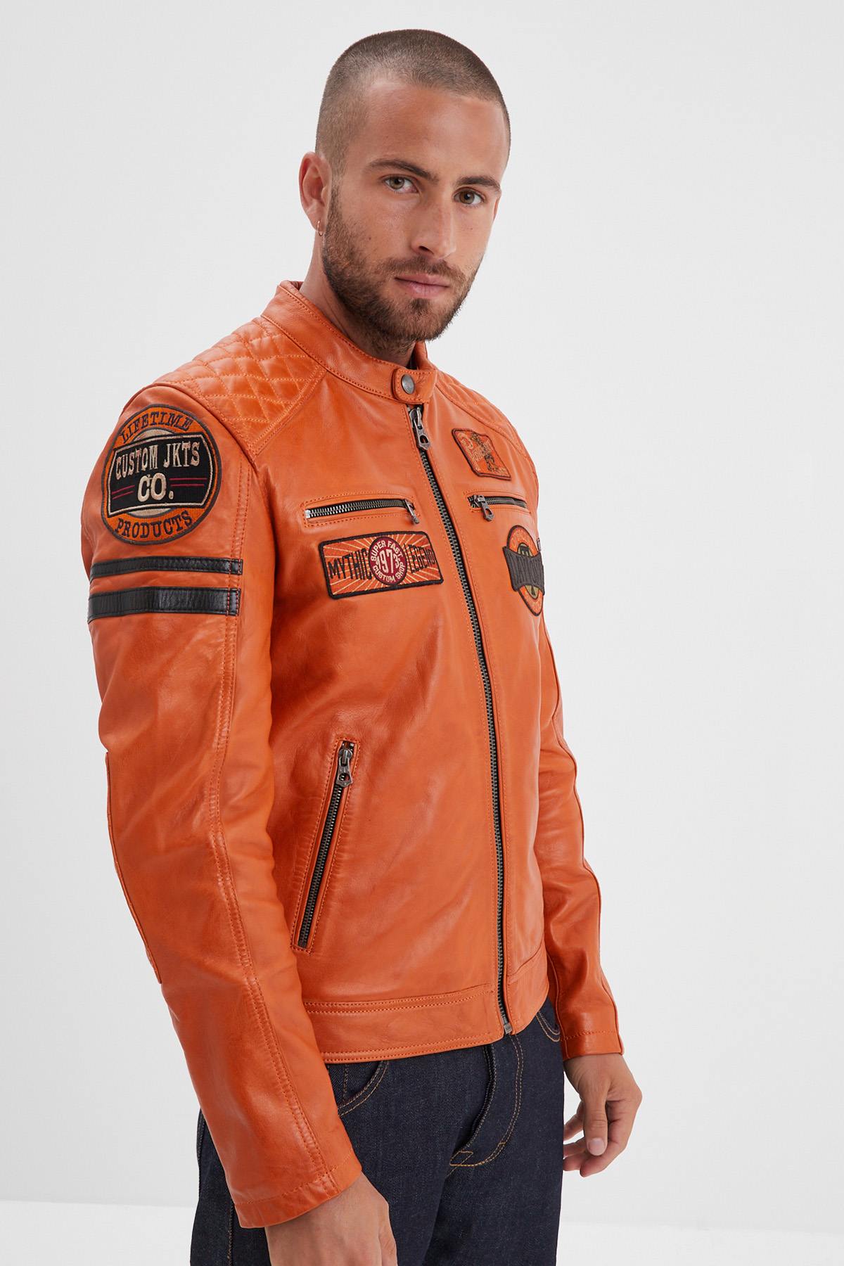 Blouson Homme Daytona WALKOR SHEEP ATLAS VEG BURNT ORANGE — vue 9
